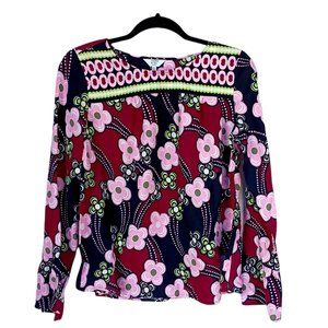 Crown & Ivy Floral Bell Sleeve Top